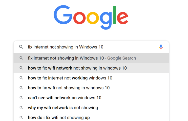 Fix Wifi network not showing up windows 10